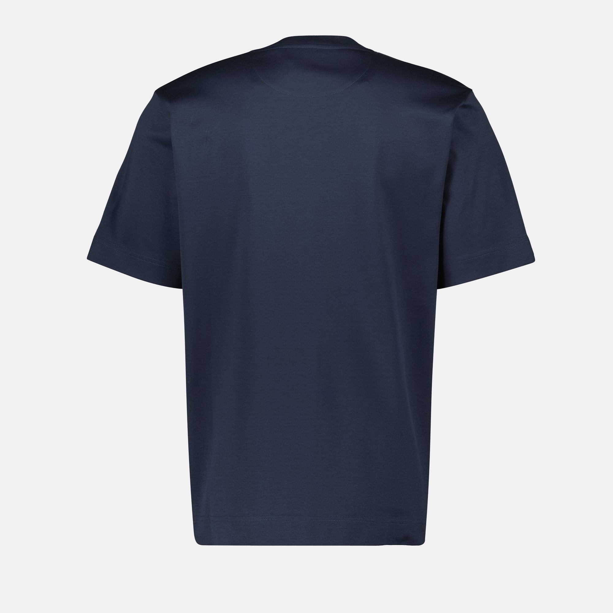 Fendi T-shirt, Navy Blue T-shirt, Men's Fashion, Logo T-shirt, Cotton T-shirt
