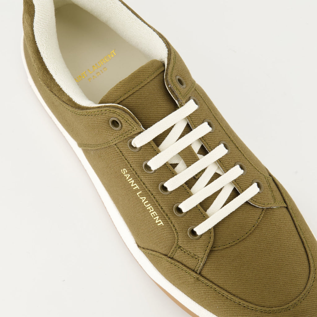 SL/61 sneakers, Saint Laurent, green canvas sneakers, luxury sneakers, men's footwear