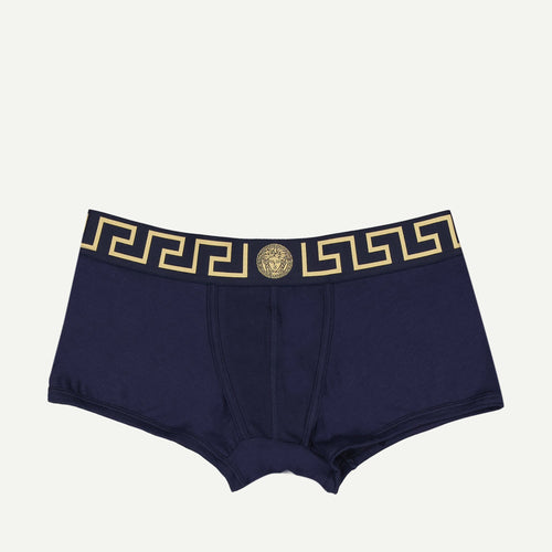 Boxer Bleu Marine Medusa Greca