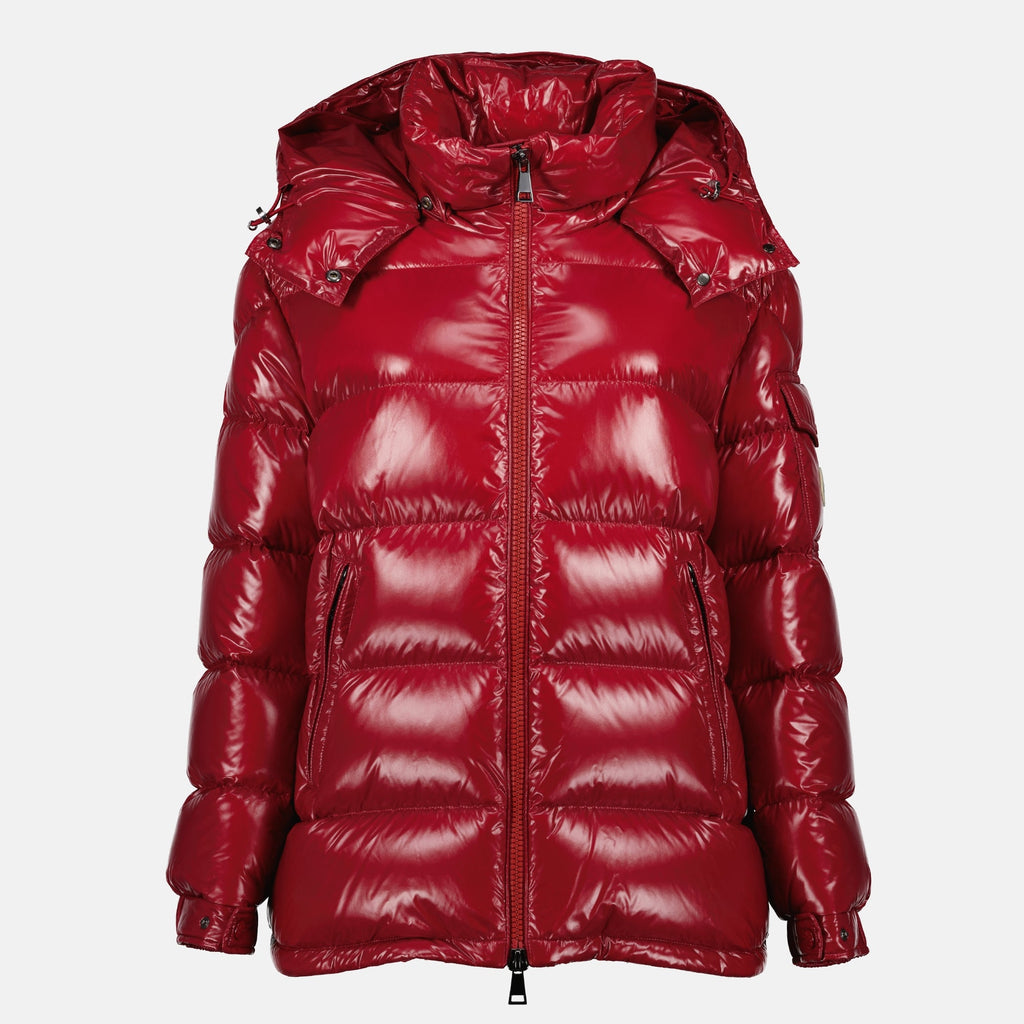 Moncler jacket, Doudoune Maire, red puffer coat, Autumn-Winter fashion, luxury outerwear