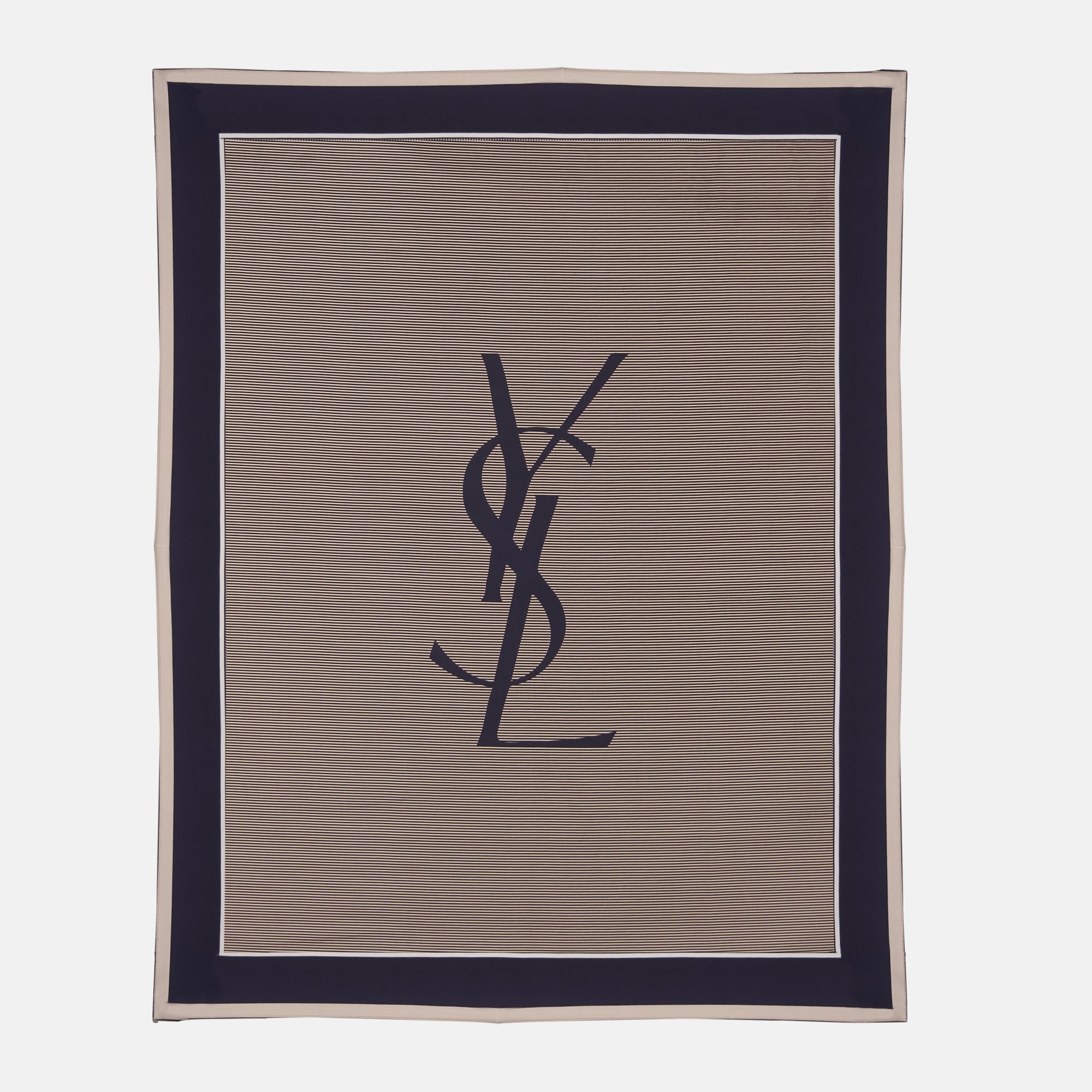 Cassandre stole, Saint Laurent stole, silk accessory, brown silk stole, designer stole