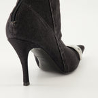 Image of Diesel Venus Denim Ankle Boots by Diesel for Women - Season Autumn-Winter 2024 - Back View