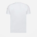 Image of White Double Logo T-Shirt by Moncler for Men - Season Spring-Summer 2025 - Detail View 2