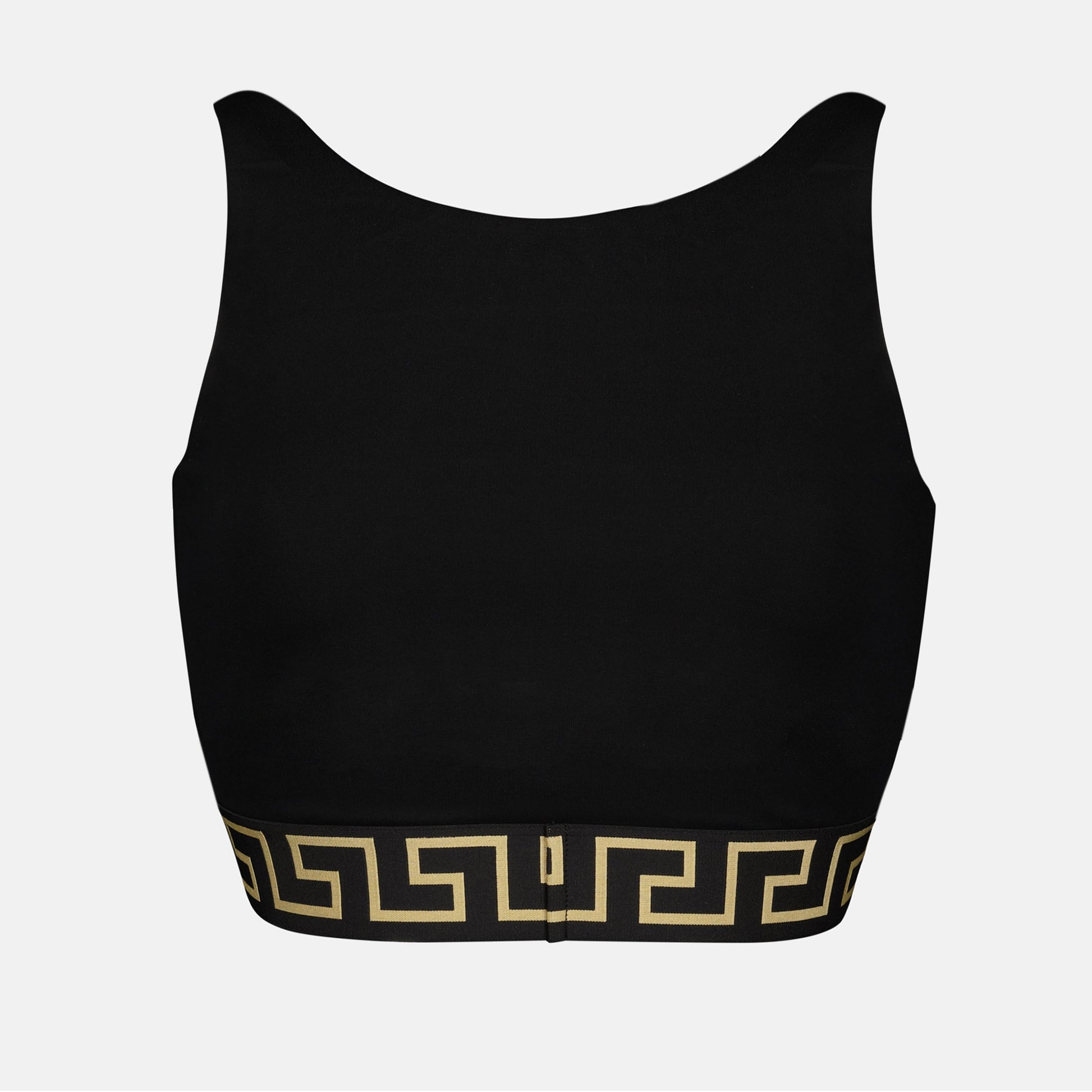 Medusa Greca, Black Sport Bra, Versace, Fall-Winter 2024, Elegant Sportswear