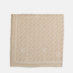 Fendi shawl, beige shawl, wool shawl, FF logo shawl, Spring-Summer 2025 collection