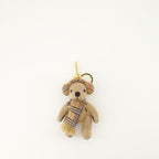 Burberry keychain, Thomas Bear accessory, wool cashmere keychain, beige keychain, designer keychain