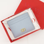 VLogo card holder, Valentino Garavani, blue leather accessory, designer card holder, luxury accessories
