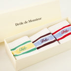 Drôle De Monsieurのストライプソックスの画像 - Drôle De Monsieurによるメンズ - 2025年秋冬シーズン - 詳細ビュー2