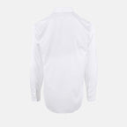 cotton shirt, classic collar shirt, Oblique print, long sleeve shirt, mother-of-pearl buttons