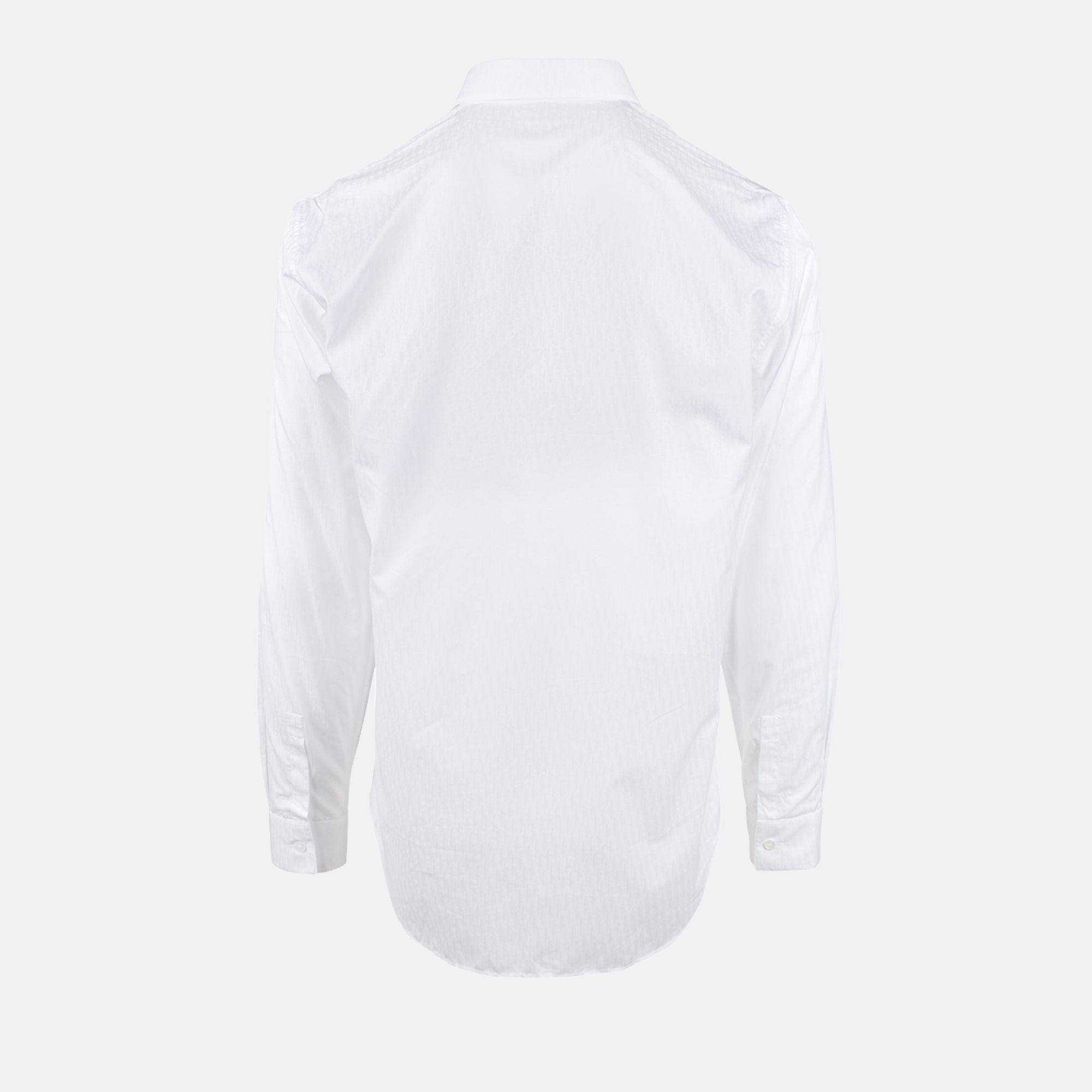 cotton shirt, classic collar shirt, Oblique print, long sleeve shirt, mother-of-pearl buttons