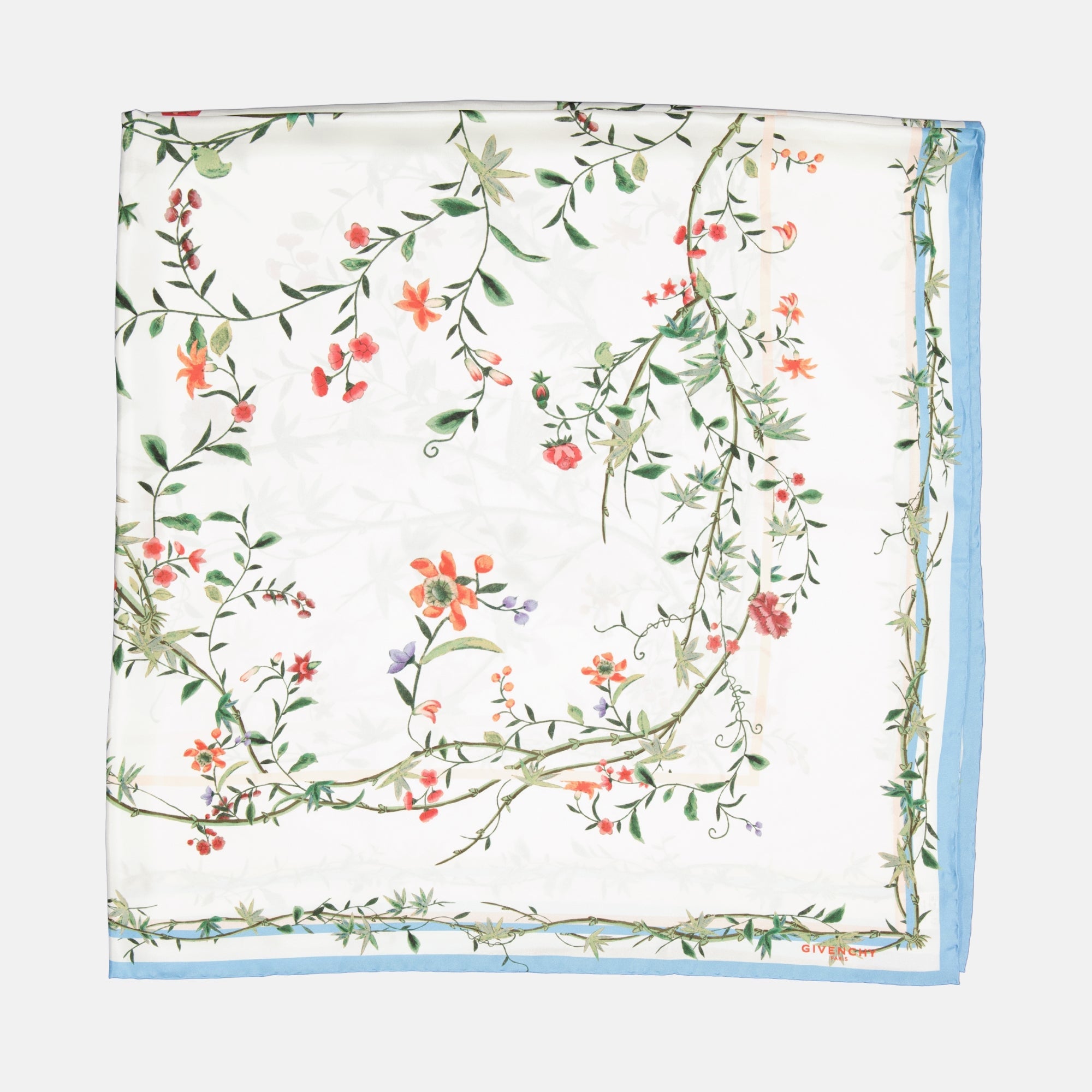 Givenchy shawl, floral silk scarf, luxury accessories, signature Givenchy, Autumn Winter collection