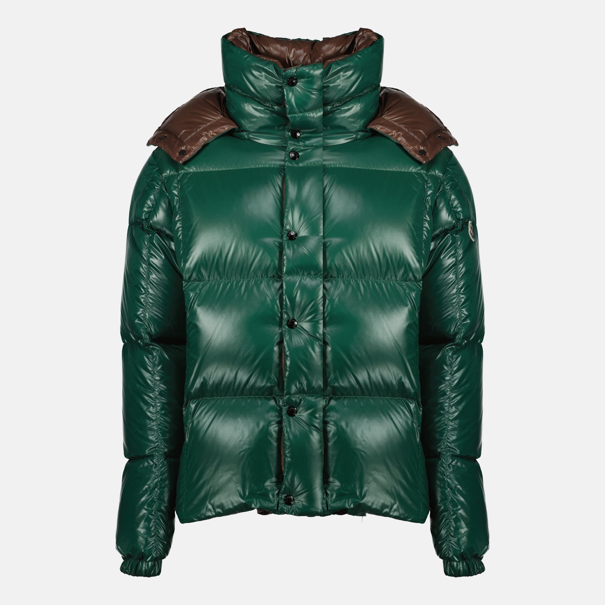Moncler puffer jacket, Parana Kaki jacket, nylon down jacket, removable hood jacket, autumn winter outerwear