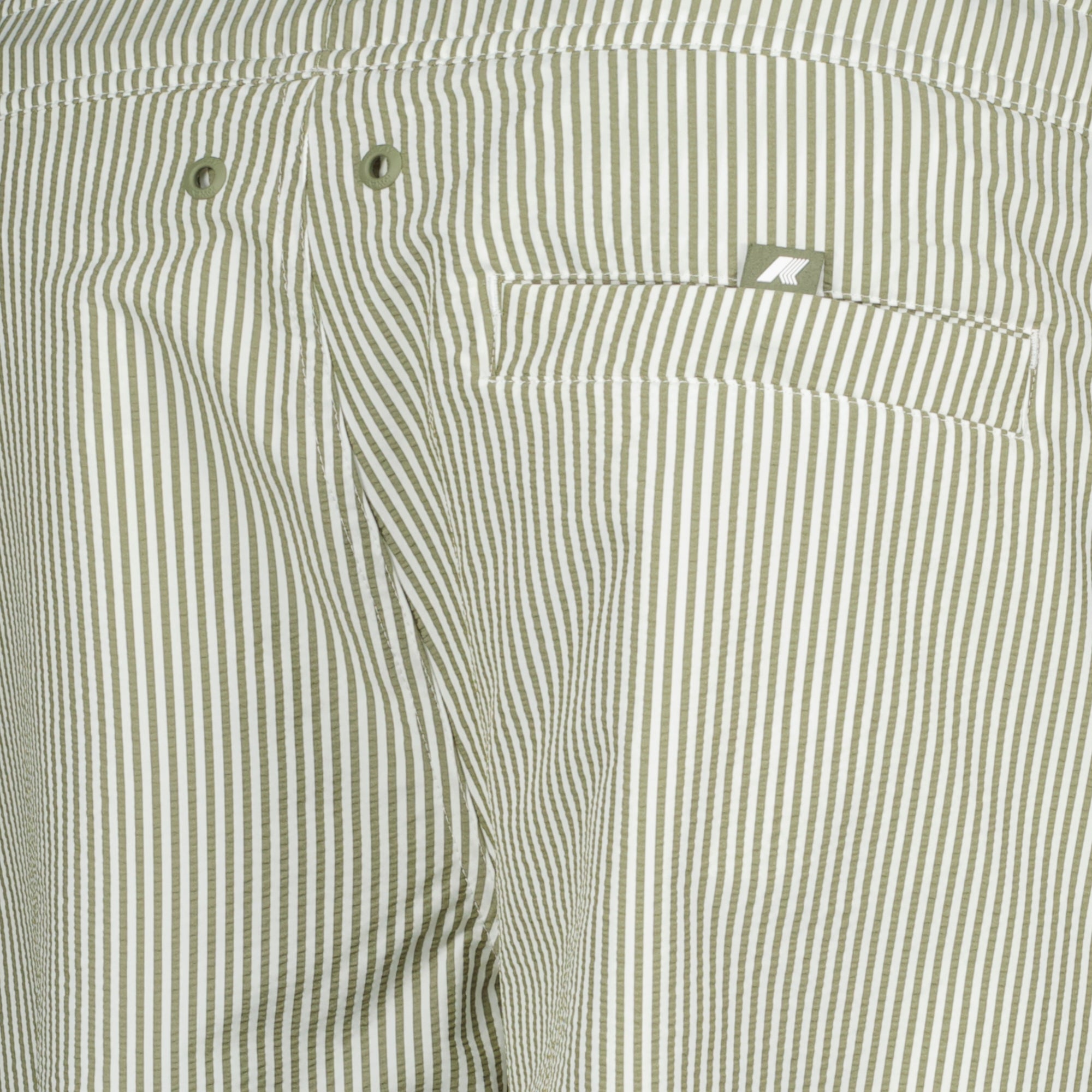 striped swimwear, K-Way swimwear, summer collection, men's swim shorts, beachwear