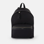 City Backpack, Saint Laurent, nylon backpack, leather details, men's accessories