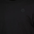 Image of Black Logo T-Shirt by Moncler for Men - Season Autumn-Winter 2025 - Product detail view 3