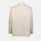 beige denim shirt, Ami de Coeur, classic collar shirt, men's denim wear, Spring-Summer 2025 collection