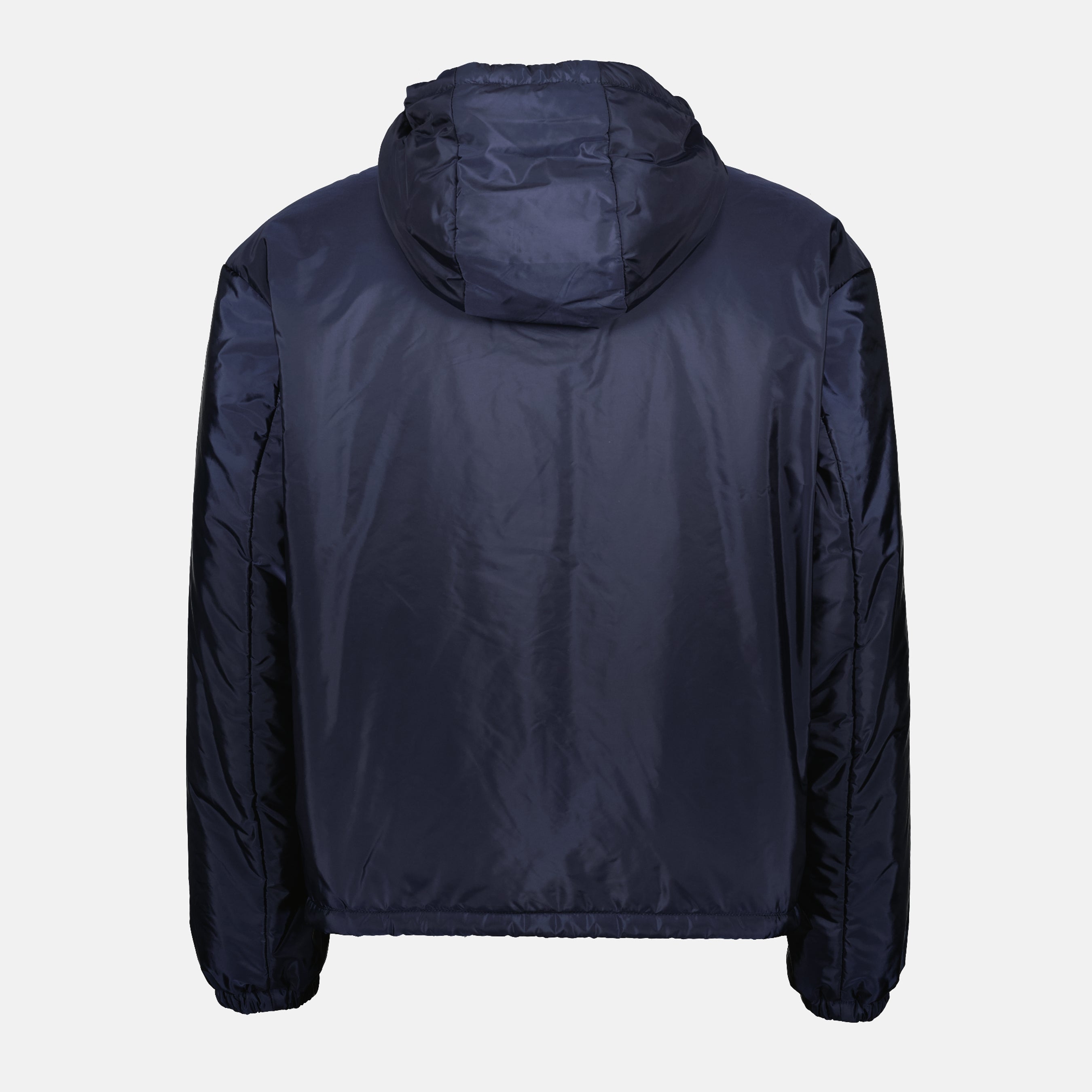 Prada jacket, Re-nylon outerwear, sustainable fashion, men's zip jacket, high collar jacket