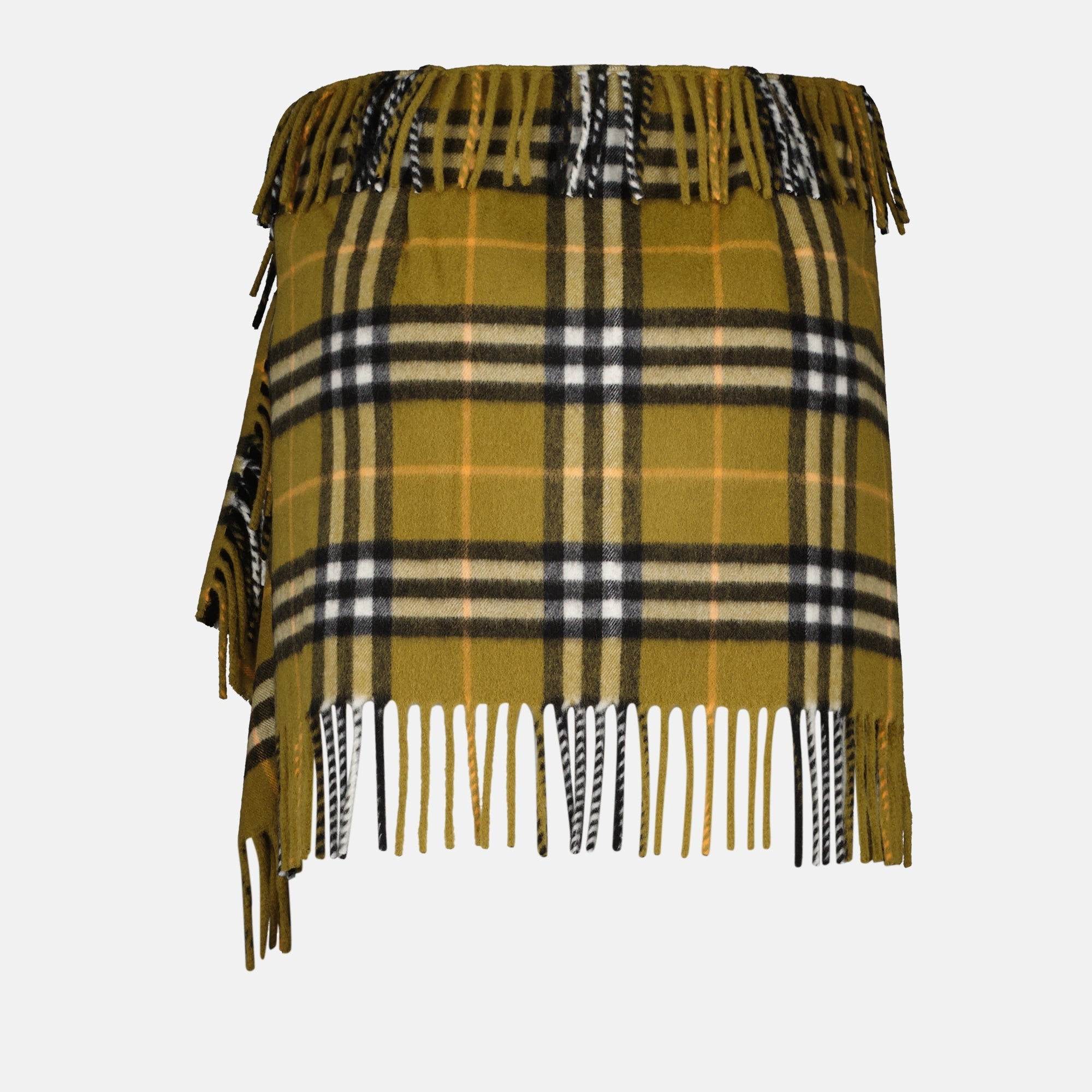 Checkered Scarf Skirt in Khaki - Burberry - Women | WE IN STYLE