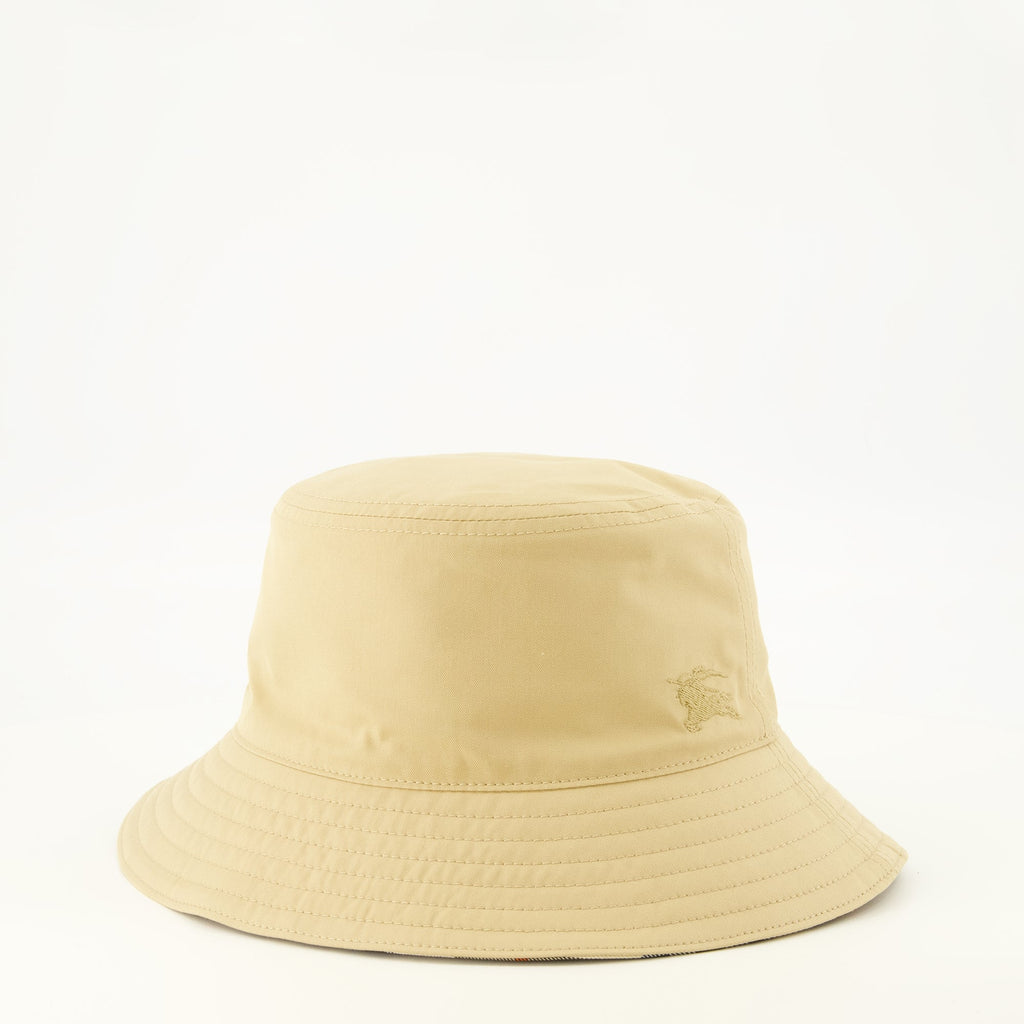 Cappello a secchiello reversibile in gabardine di cotone