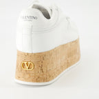 Freedots XL sneakers, leather sneakers, platform sneakers, Valentino Garavani, stylish footwear