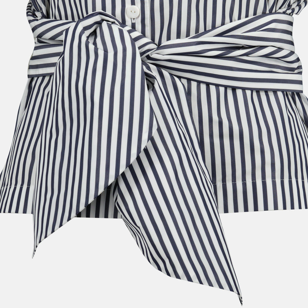 여성을 위한 패투의 짧은 줄무늬 셔츠 이미지 - 2026년 봄 여름 시즌 - 디테일 보기 1