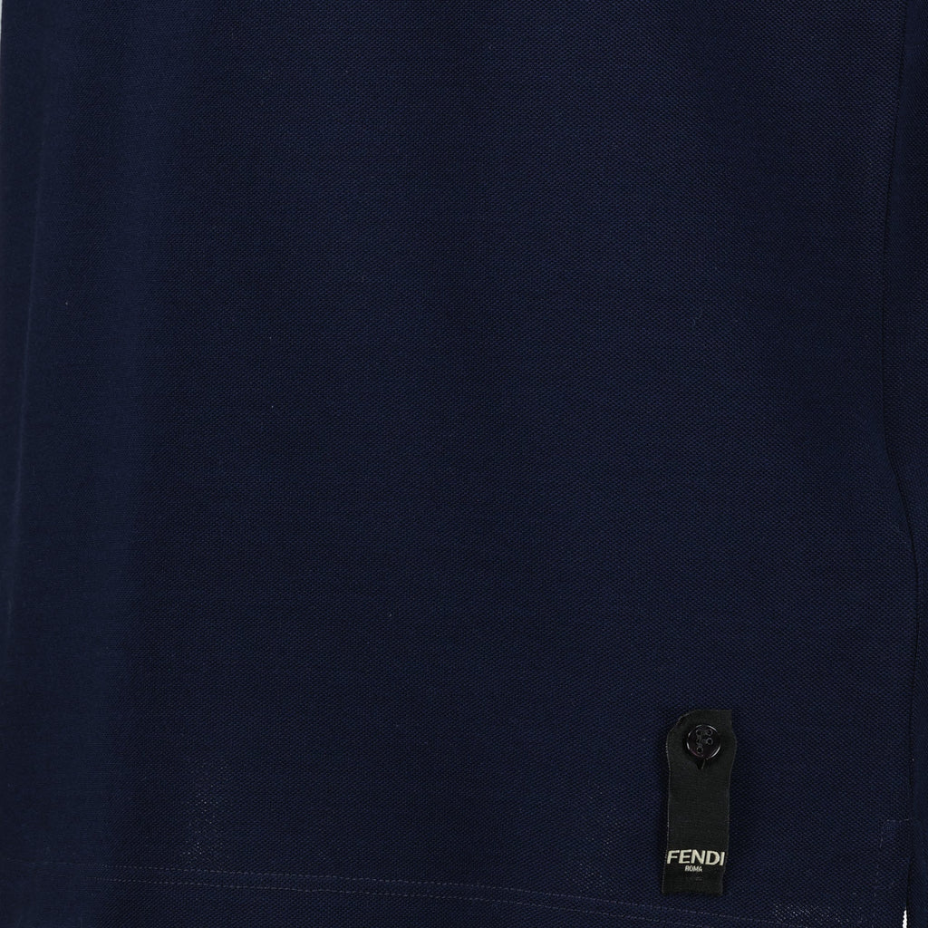 navy cotton polo fendi men 15618306015612