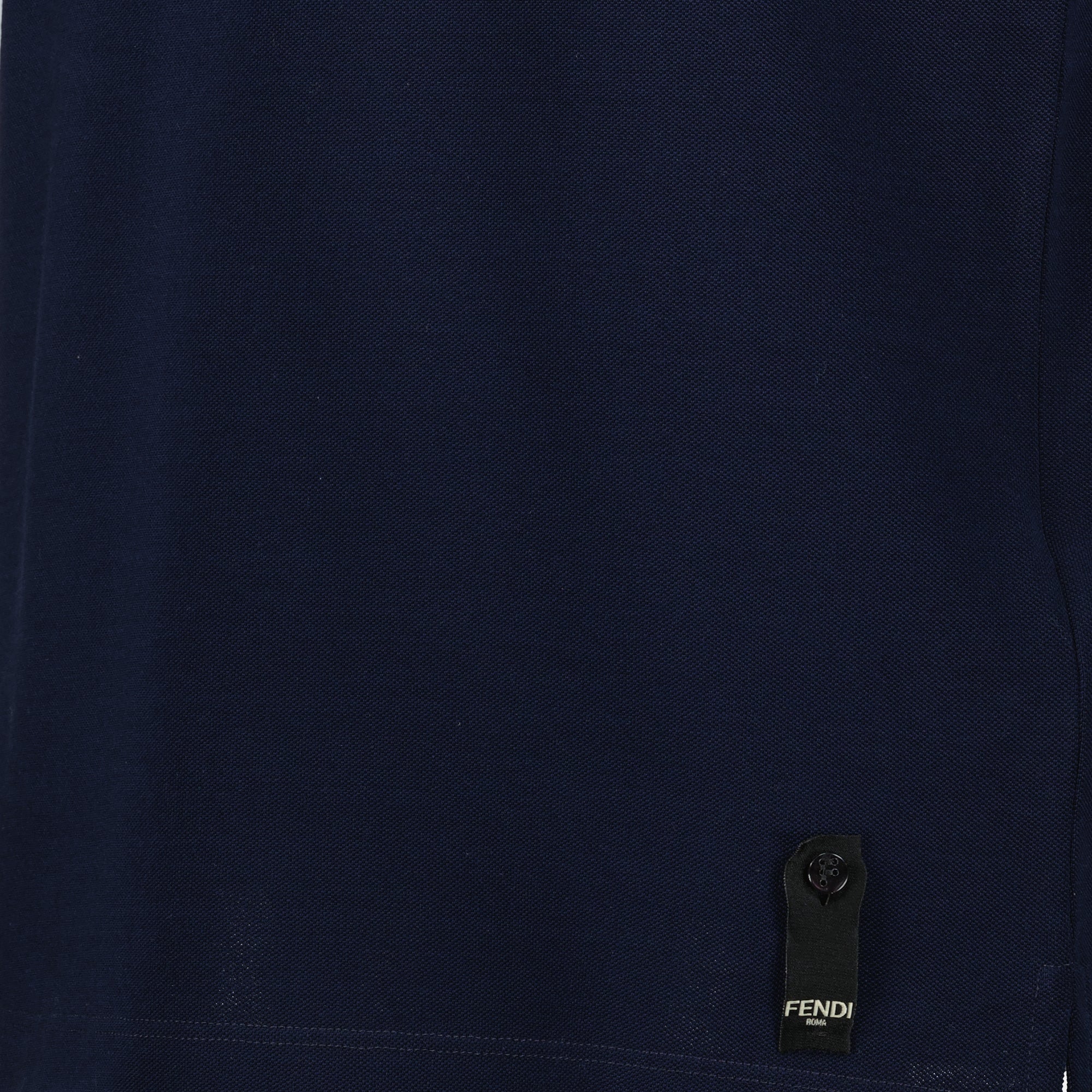 navy cotton polo fendi men 15618306015612