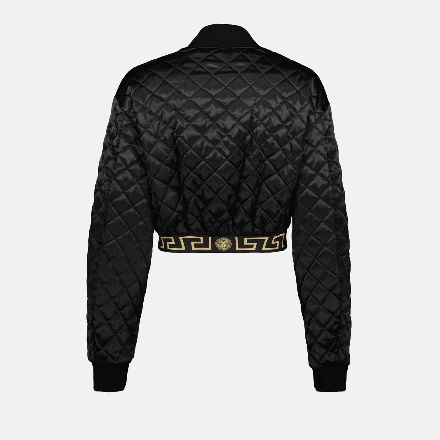 Versace bomber jacket, reversible jacket, luxury nylon jacket, black bomber, autumn-winter 2024 fashion