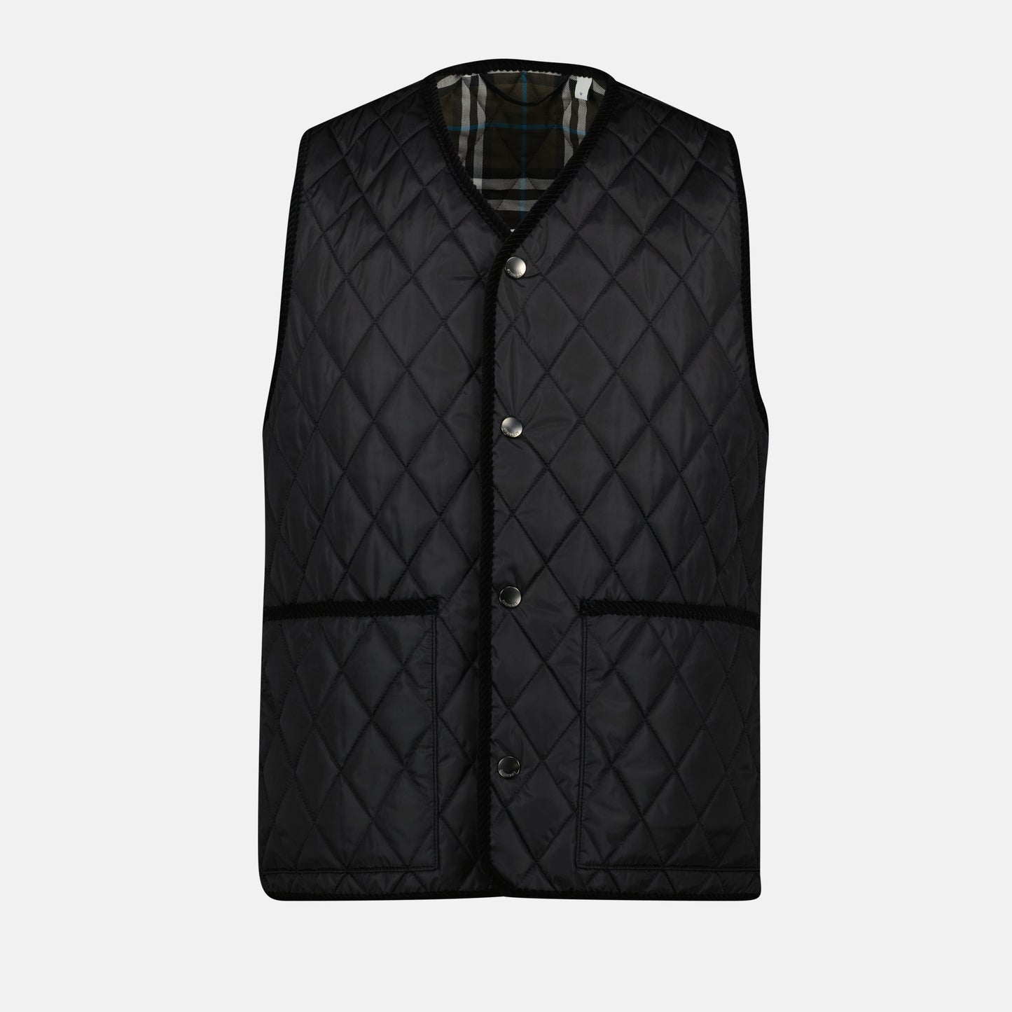 Tiverton vest, black quilted vest, Burberry vest, men's sleeveless outerwear, fashion vest