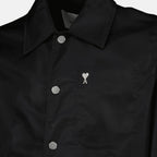 Imagen de Chaqueta de Nylon Negra de Ami PARIS para Unisex - Temporada Primavera-Verano 2026 - Vista Detalle Producto 3
