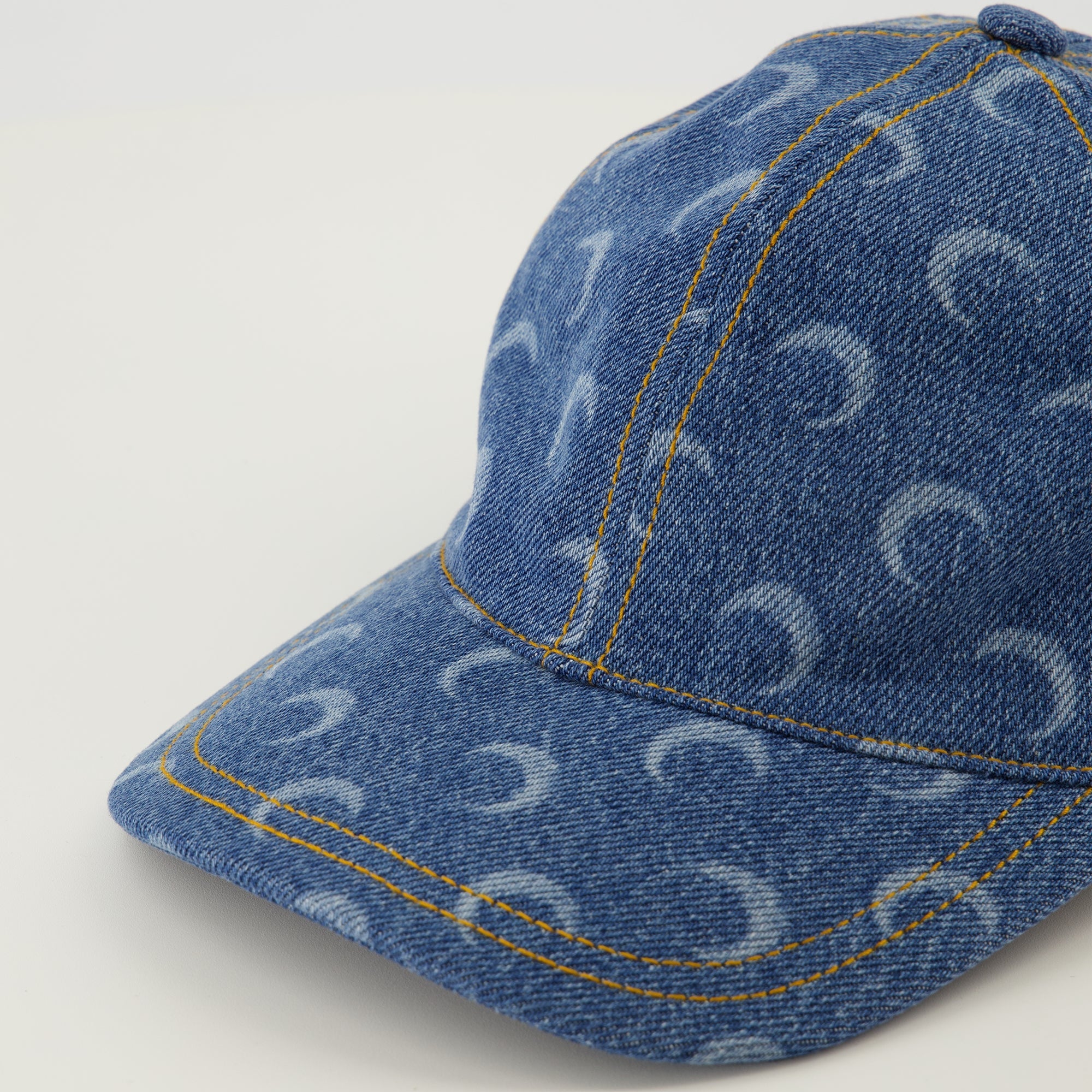 Moon cap, Marine Serre, denim accessory, unisex cap, Autumn-Winter collection 2025