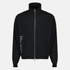 Black Zipped Jacket with Dior Embroidery