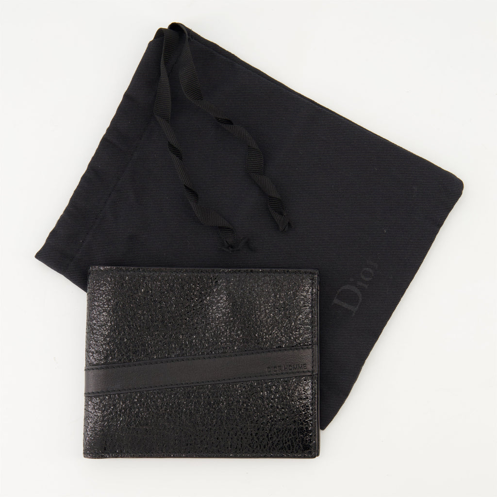 black wallet, textured leather wallet, designer wallet, men's accessories, sophisticated wallet