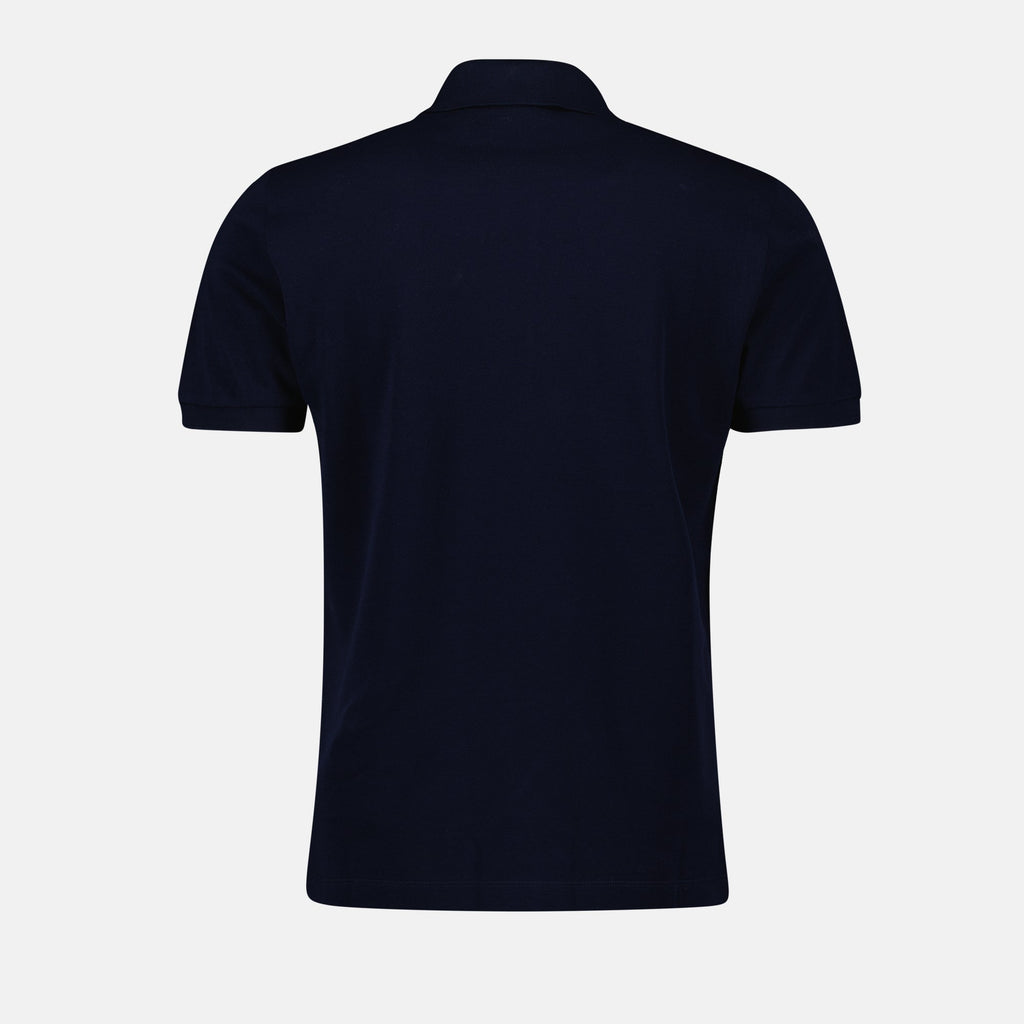 Fendi, Blue Cotton Polo, Piqué Fabric, Luxury Polo, Spring-Summer 2024