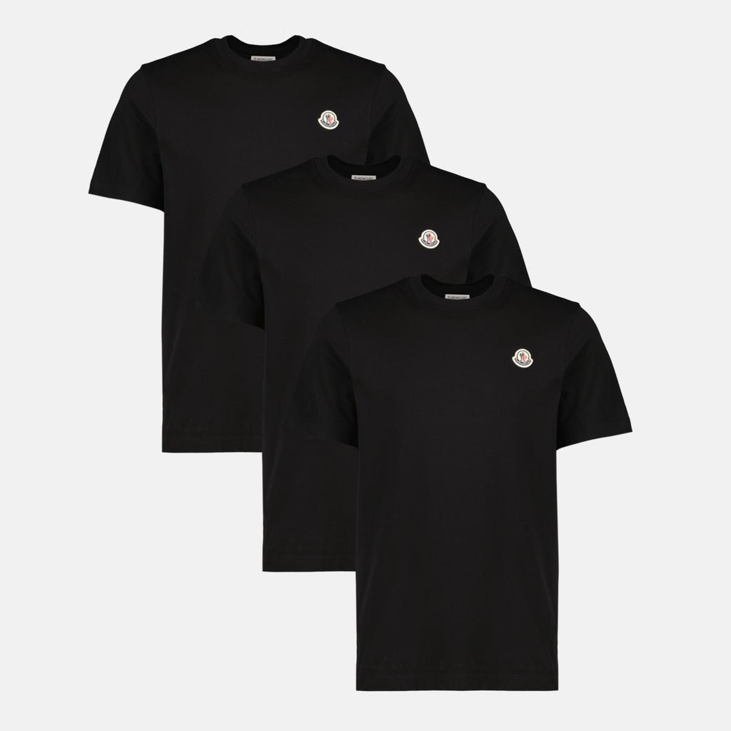 Imagen del Conjunto de Camisetas Negras Moncler de Moncler para Hombres - Temporada Primavera-Verano 2026 - Vista Frontal