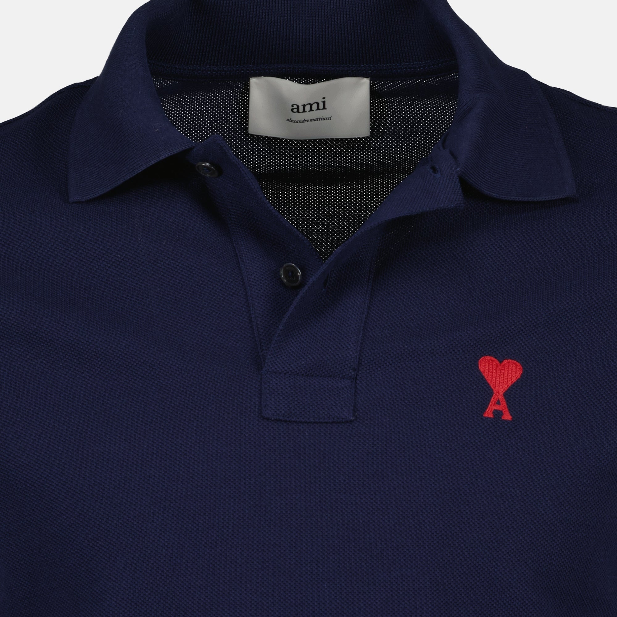 polo shirt, Ami de Coeur, navy blue polo, organic cotton polo, unisex fashion