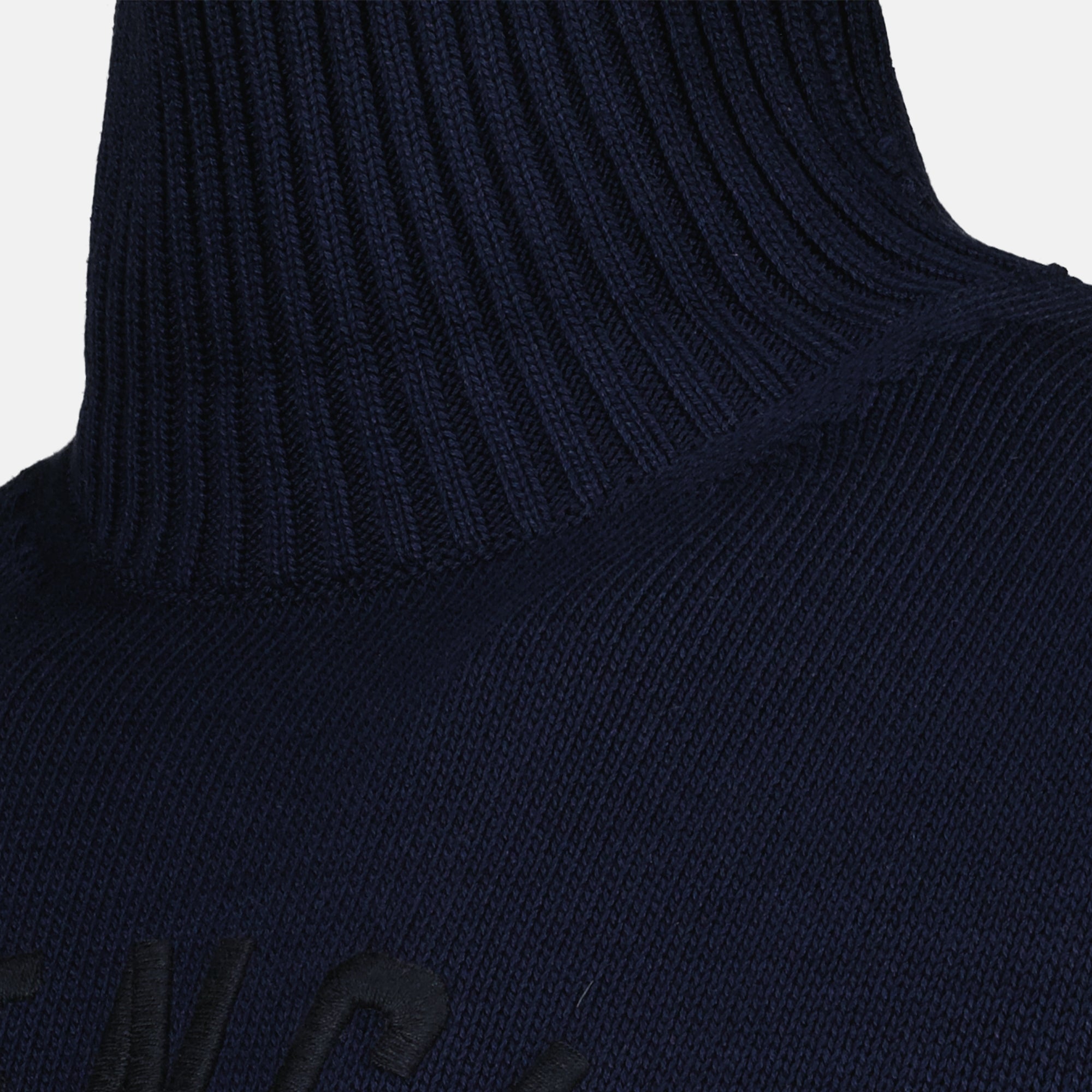 navy blue sweater, Givenchy turtleneck, cotton sweater, embroidered logo, men's fashion
