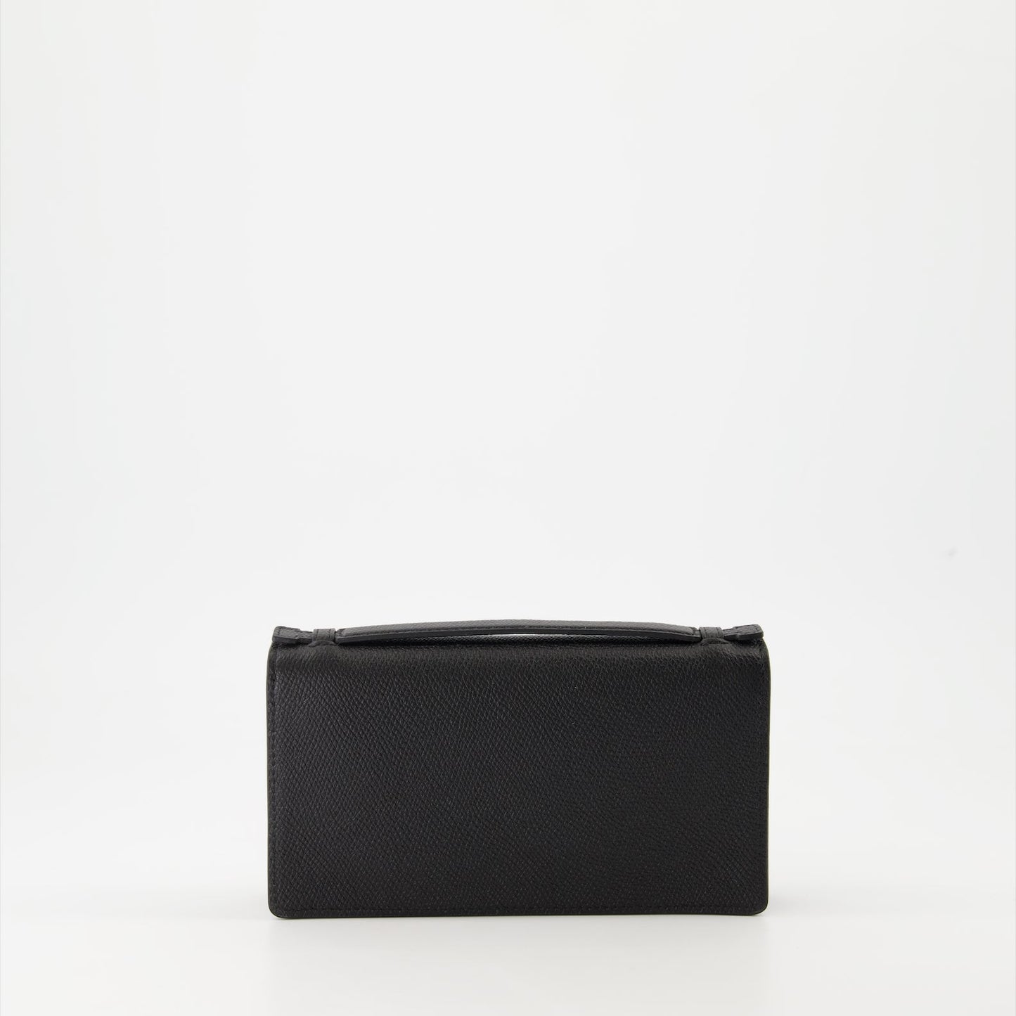 black leather wallet, Valentino Garavani, VLogo chain wallet, luxury accessories, grained leather wallet