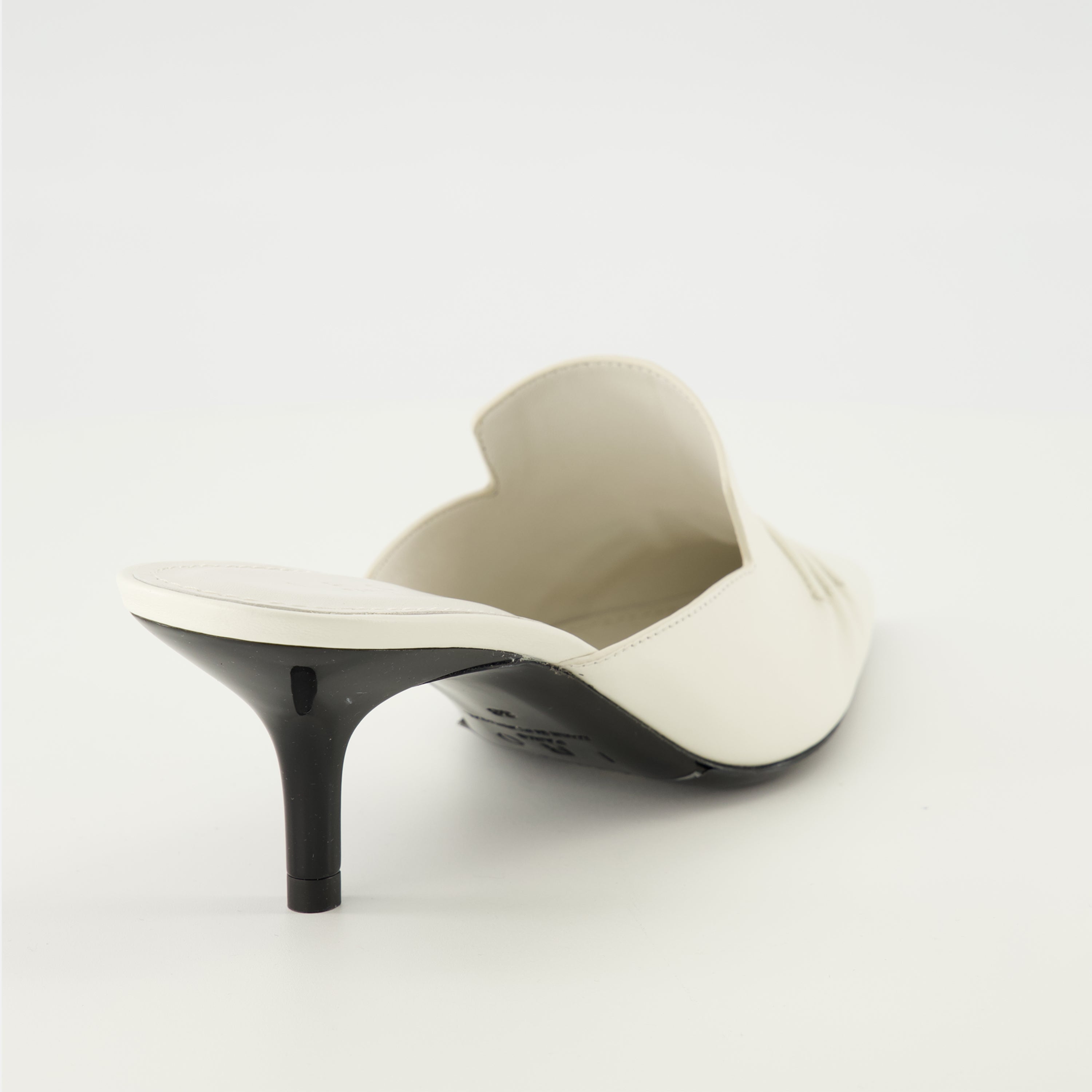 Plissée Heeled Mules