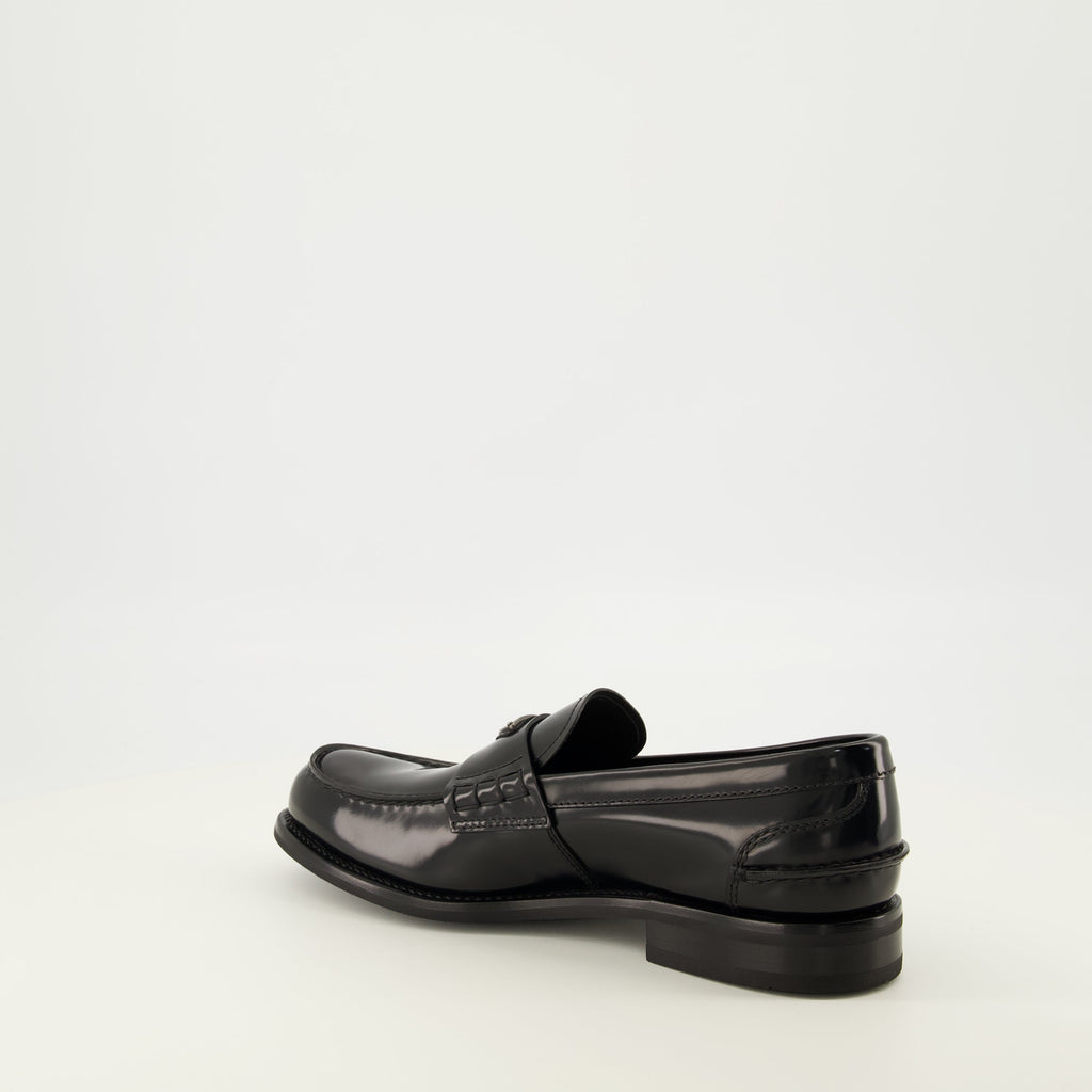 Mocassini in Pelle Nera Slip-On