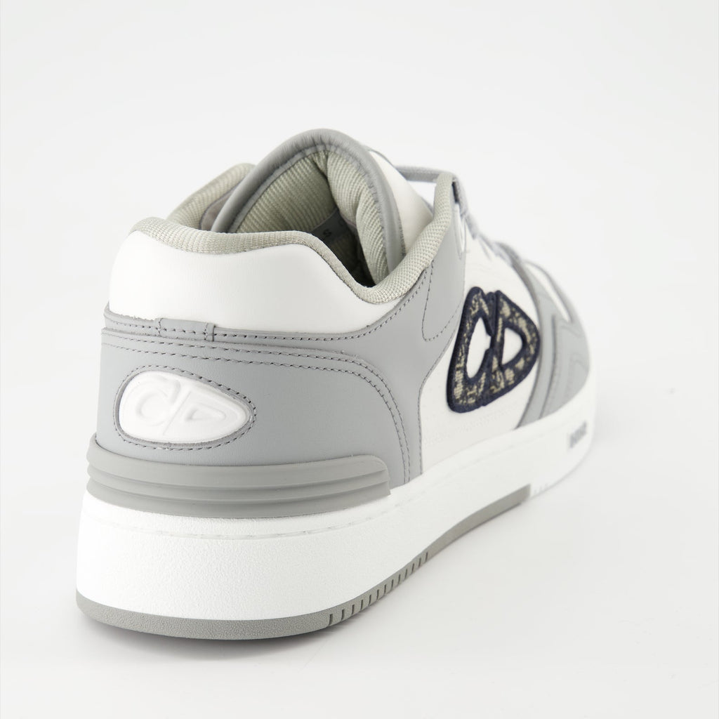 Image of Gray Leather B57 Sneakers by Dior for Men - Season Autumn-Winter 2024 - Back View
