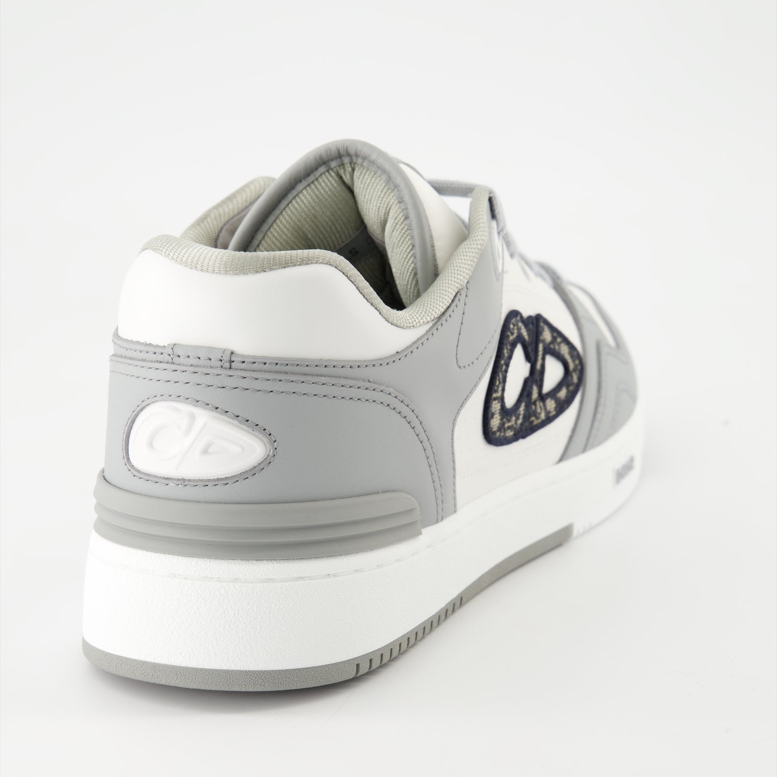 Image of Gray Leather B57 Sneakers by Dior for Men - Season Autumn-Winter 2024 - Back View