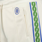 Immagine dei pantaloni sportivi bianchi in tessuto di Drole De Monsieur per uomo - Stagione Primavera-Estate 2025 - Vista Dettaglio 5