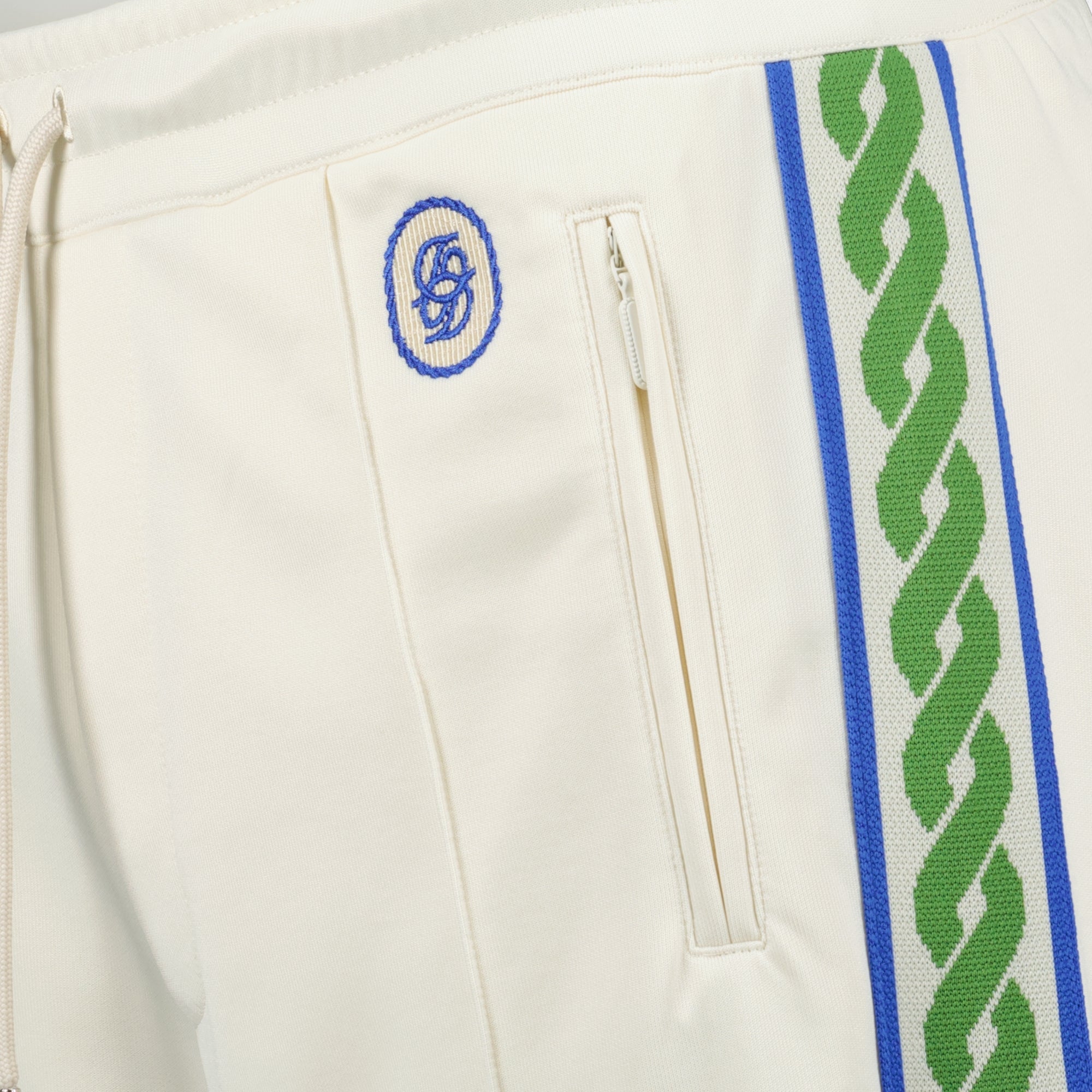 White Track Woven Sweatpants