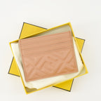 Fendi card holder, nappa leather accessory, luxury card case, designer card holder, Fendi Flower Bouquet