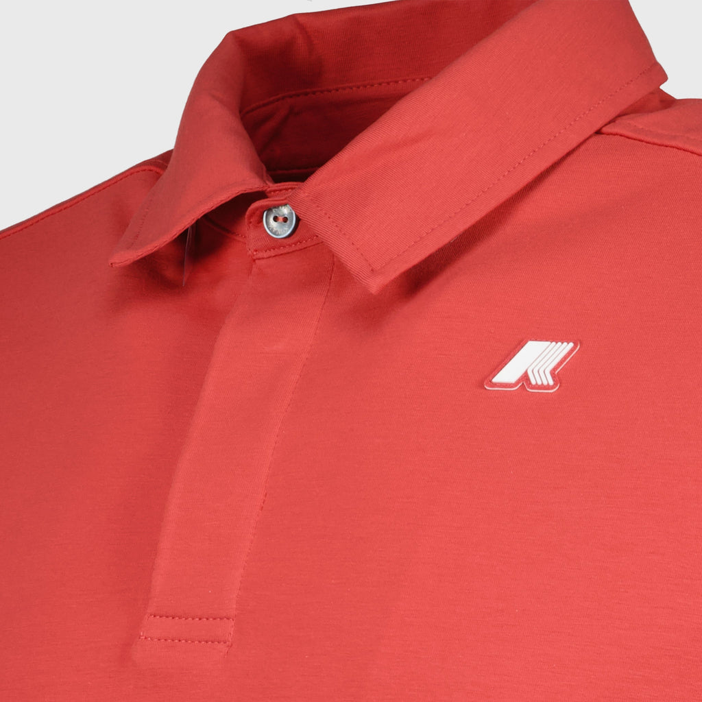 Polo shirt, K-Way, red polo, cotton jersey polo, men's fashion