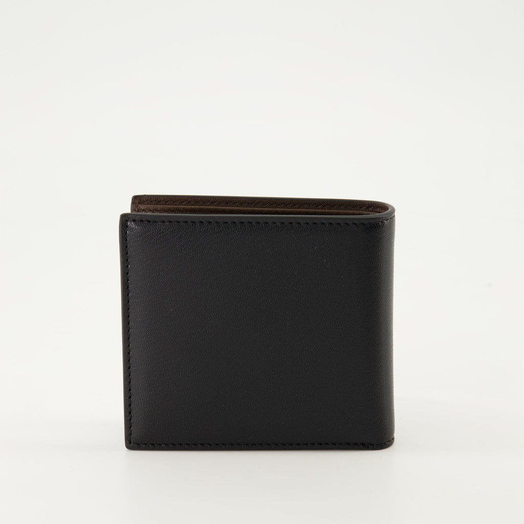 VLogo wallet, textured leather wallet, Valentino accessories, luxury wallet, black leather wallet