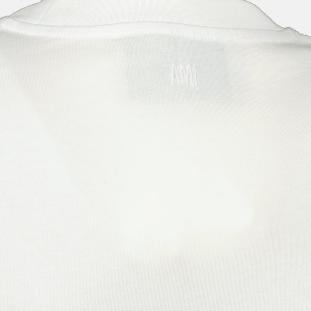 Image of Ami de Coeur White T-Shirt by Ami PARIS for Women - Season Spring-Summer 2026 - Product detail view 3