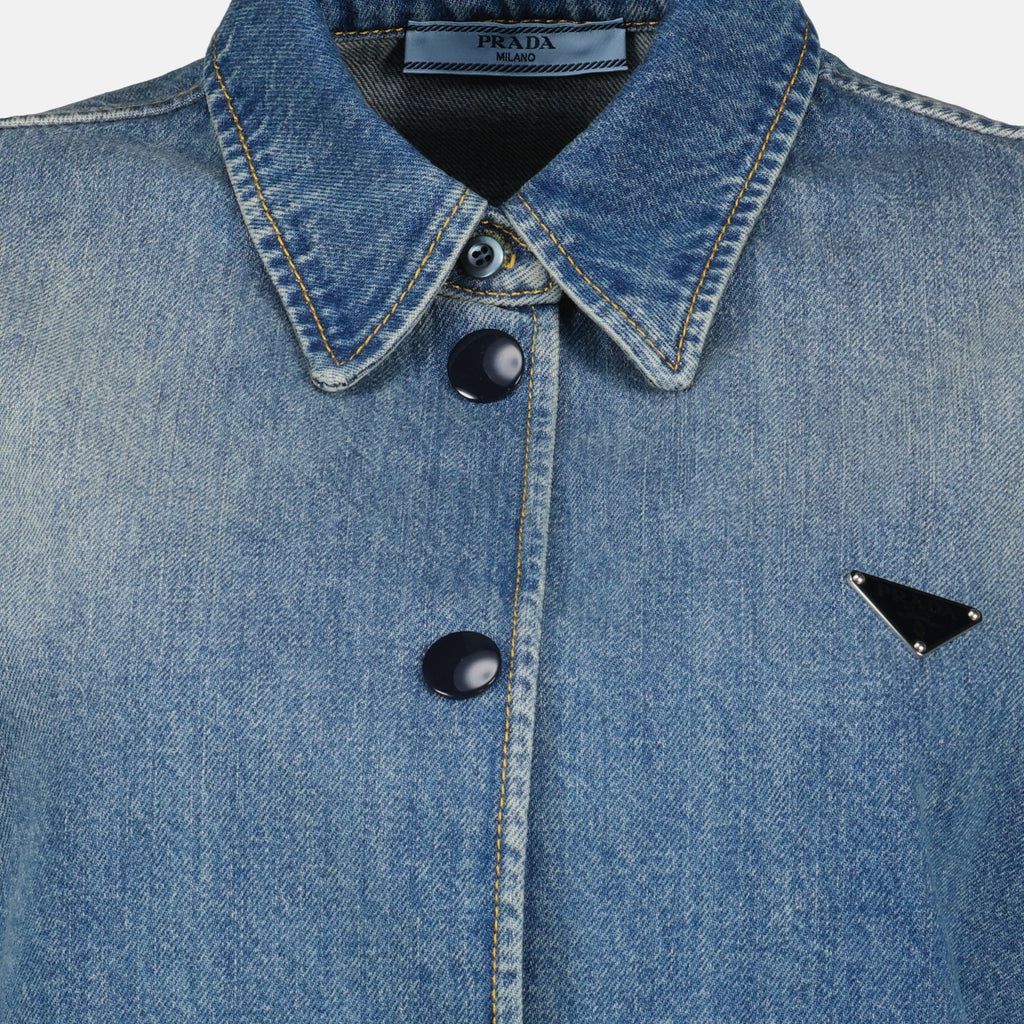 Blue Denim Short Shirt