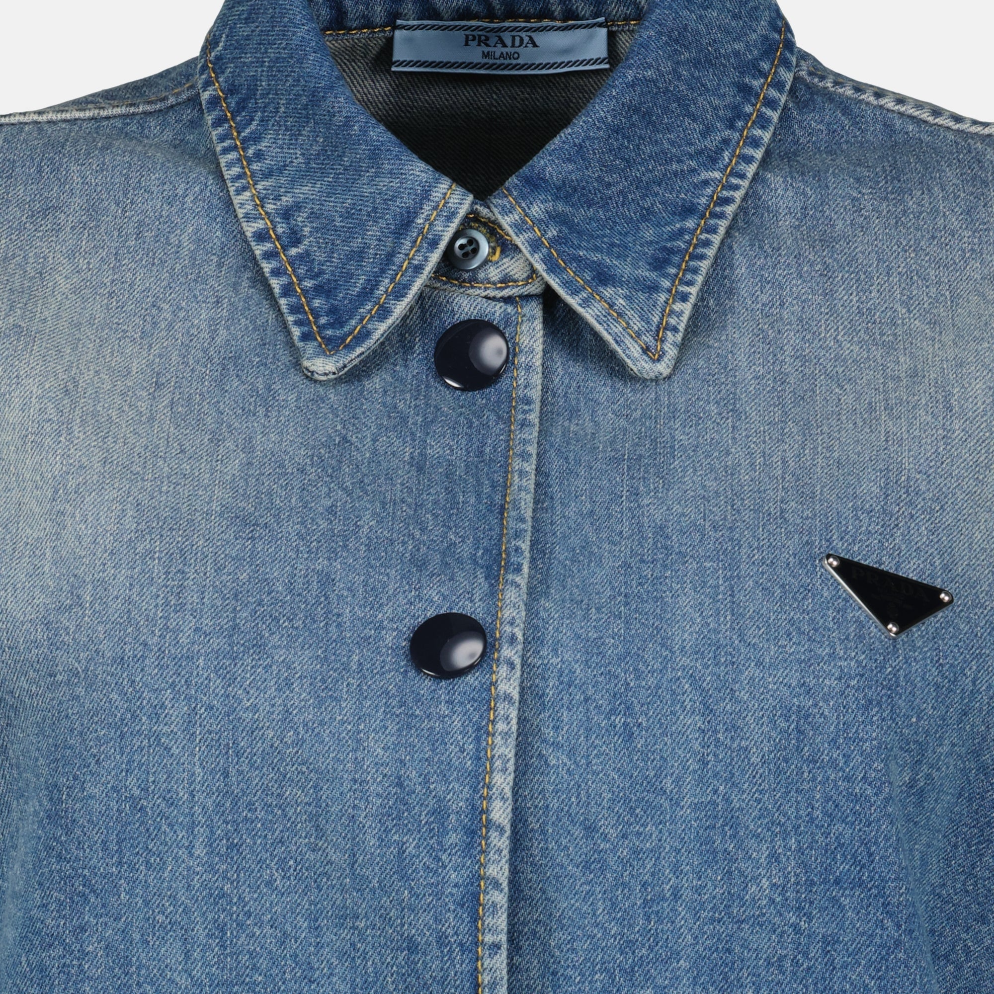 Blue Denim Short Shirt